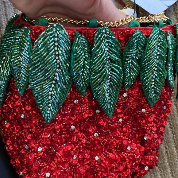 NWT Zara Strawberry Sequin Bag - Picture 9 of 17